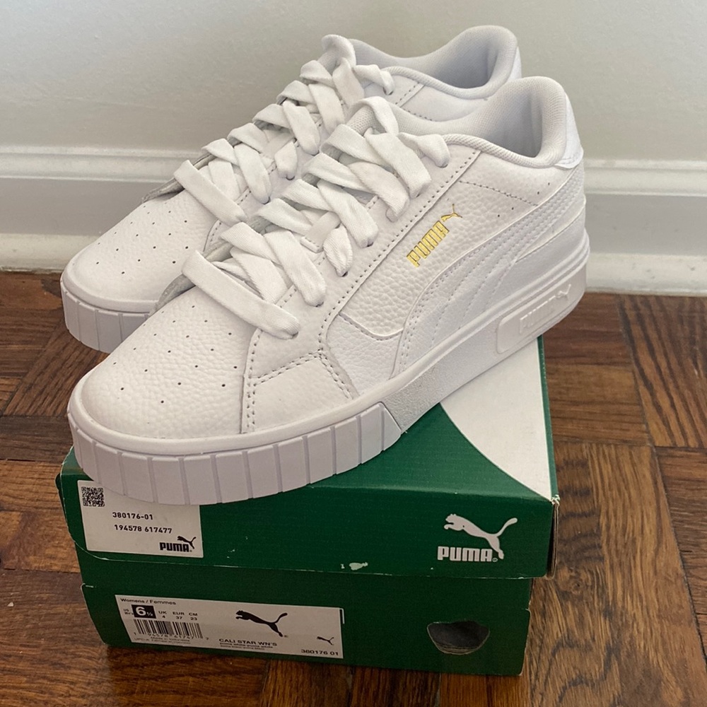 NWT PUMA Cali Sport sneakers- all white